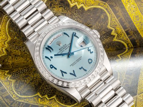 rolex light blue arabic dial|rolex arabic dial for sale.